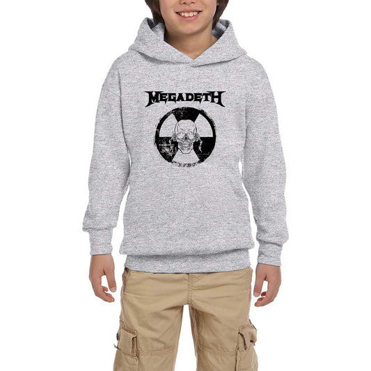 Megadeth WARNING Beyaz Çocuk Kapşonlu Sweatshirt