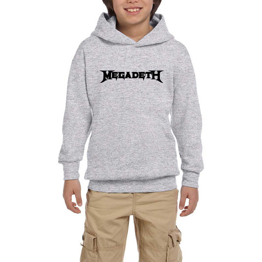 Megadeth Text Beyaz Çocuk Kapşonlu Sweatshirt