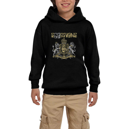 Scorpions Home Of Rock Siyah Çocuk Kapşonlu Sweatshirt