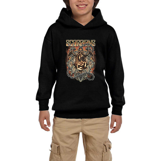 Scorpions Mind Like A Tree Siyah Çocuk Kapşonlu Sweatshirt