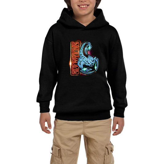 Scorpions Diamond Scorpion Siyah Çocuk Kapşonlu Sweatshirt