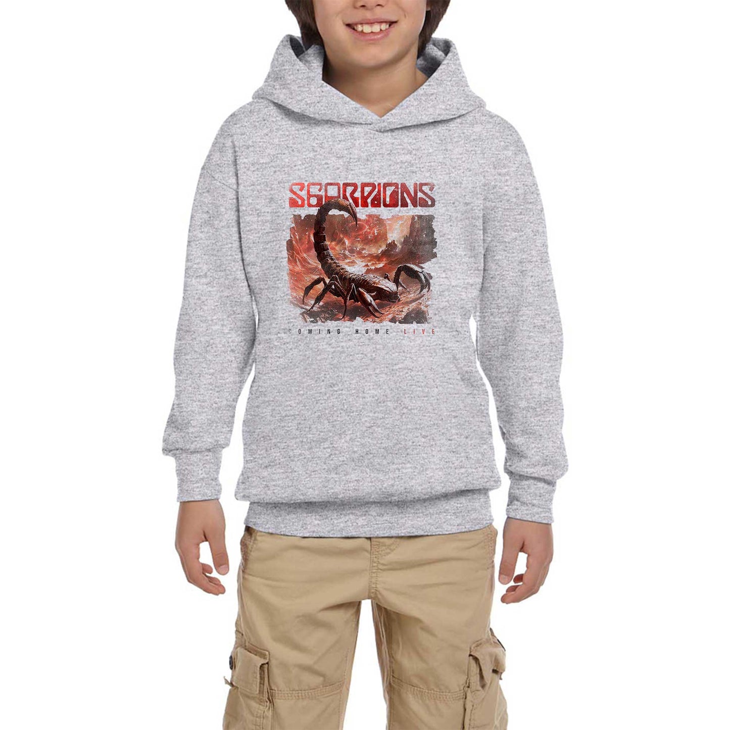 Scorpions Coming Home Live Beyaz Çocuk Kapşonlu Sweatshirt