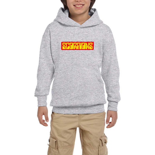 Scorpions Text color Beyaz Çocuk Kapşonlu Sweatshirt