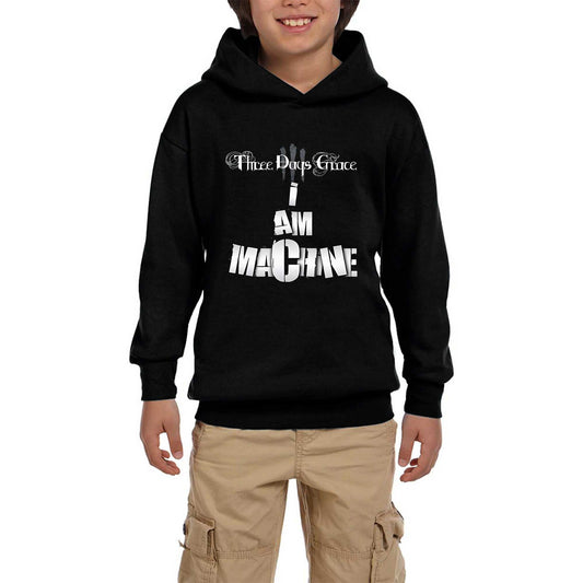 Three Days Grace I AM MACHINE Siyah Çocuk Kapşonlu Sweatshirt