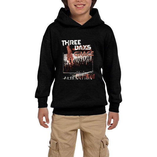 Three Days Grace Alienation Siyah Çocuk Kapşonlu Sweatshirt