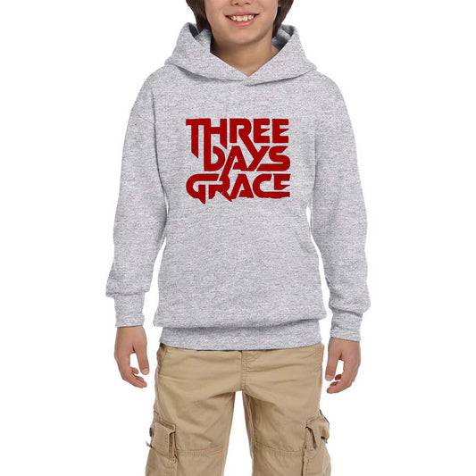 Three Days Grace Text Beyaz Çocuk Kapşonlu Sweatshirt