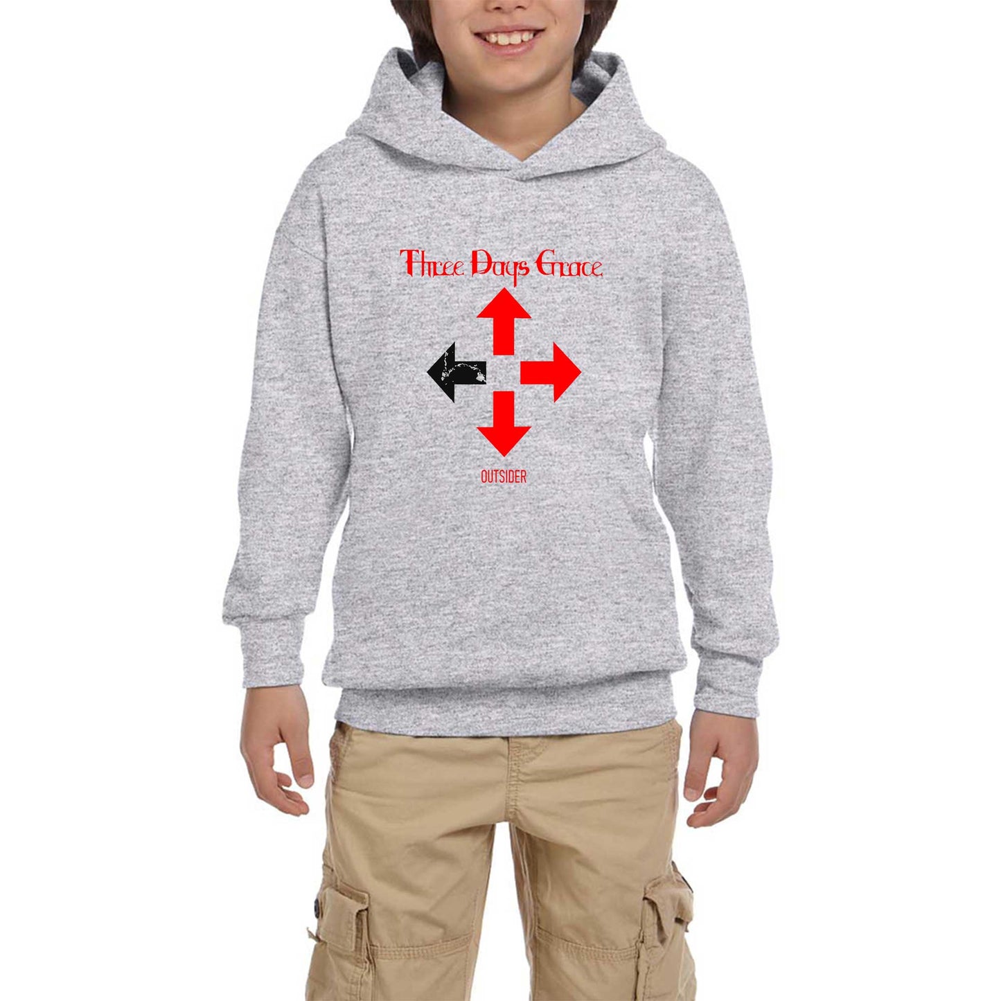 Three Days Grace Outsider Beyaz Çocuk Kapşonlu Sweatshirt