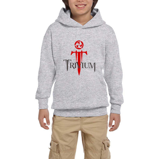 Trivium Logo Red Beyaz Çocuk Kapşonlu Sweatshirt