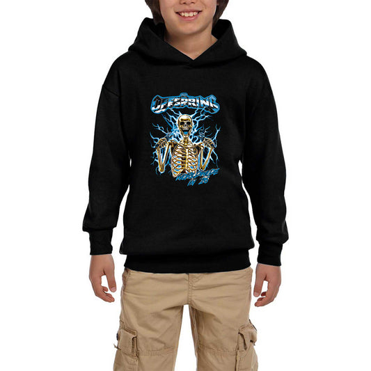 The Offspring Worldwide In '26 Skull Siyah Çocuk Kapşonlu Sweatshirt