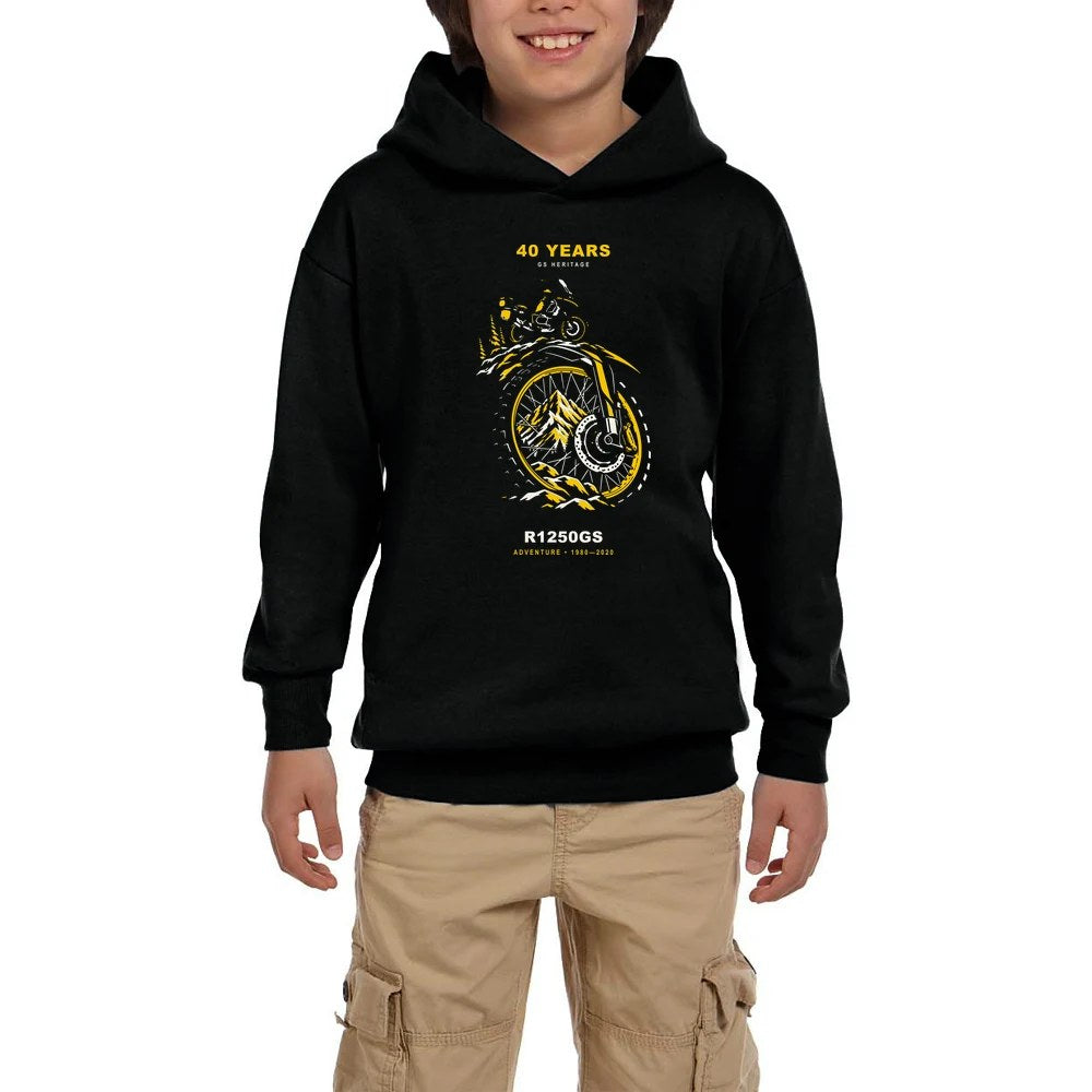 Bmw Alp Jantı Siyah Çocuk Kapşonlu Sweatshirt