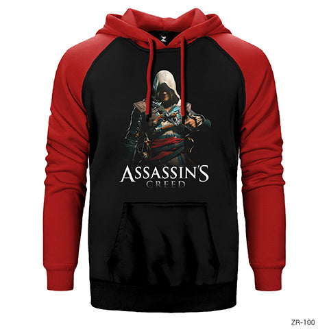 Assassins Creed Çift Renk Reglan Kol Sweatshirt / Hoodie