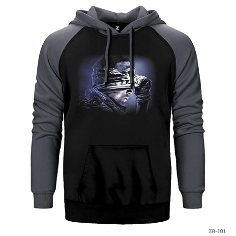 Call of Duty Ghosts Çift Renk Reglan Kol Sweatshirt / Hoodie