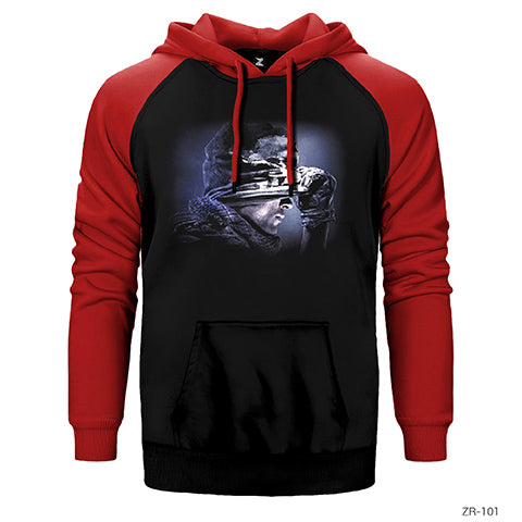 Call of Duty Ghosts Çift Renk Reglan Kol Sweatshirt / Hoodie