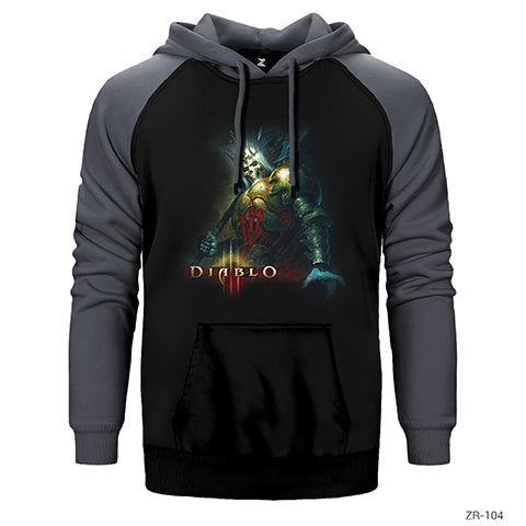 Diablo Çift Renk Reglan Kol Sweatshirt / Hoodie