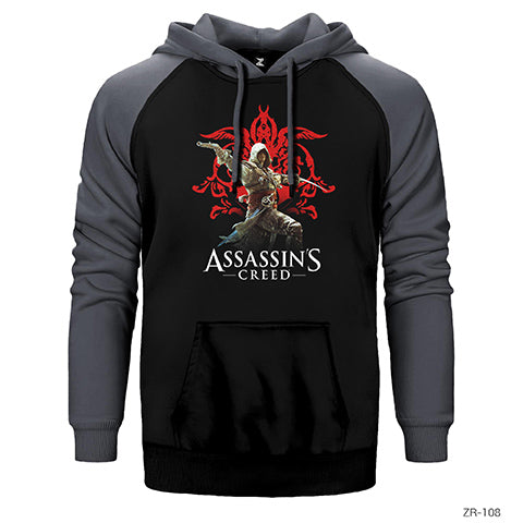 Assassins Creed 3 Çift Renk Reglan Kol Sweatshirt / Hoodie