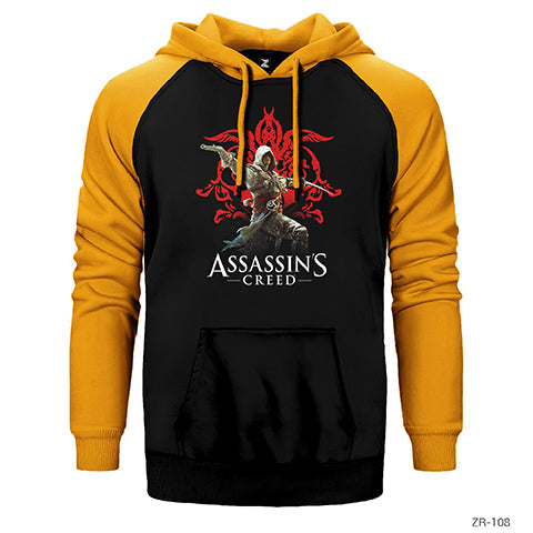 Assassins Creed 3 Çift Renk Reglan Kol Sweatshirt / Hoodie