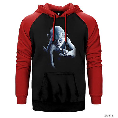Lord of the Rings Smeagol Çift Renk Reglan Kol Sweatshirt / Hoodie
