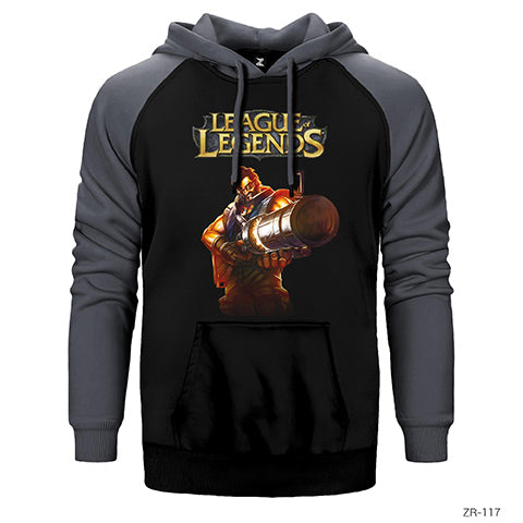 League of Legends Graves Çift Renk Reglan Kol Sweatshirt / Hoodie