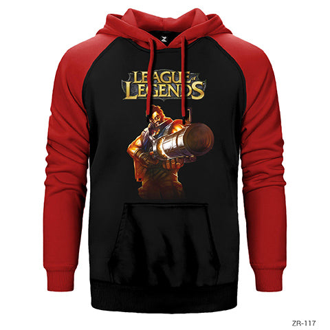 League of Legends Graves Çift Renk Reglan Kol Sweatshirt / Hoodie