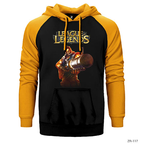 League of Legends Graves Çift Renk Reglan Kol Sweatshirt / Hoodie