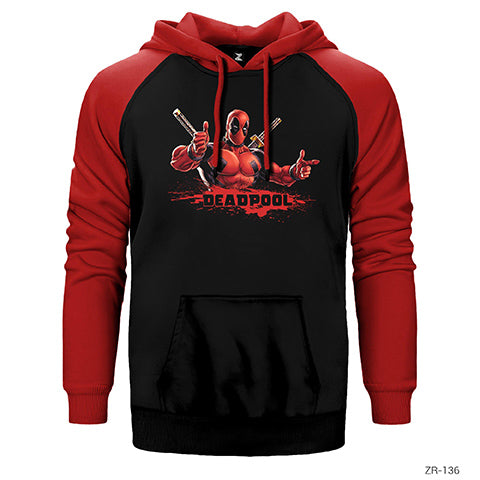 Deadpool Great Çift Renk Reglan Kol Sweatshirt / Hoodie