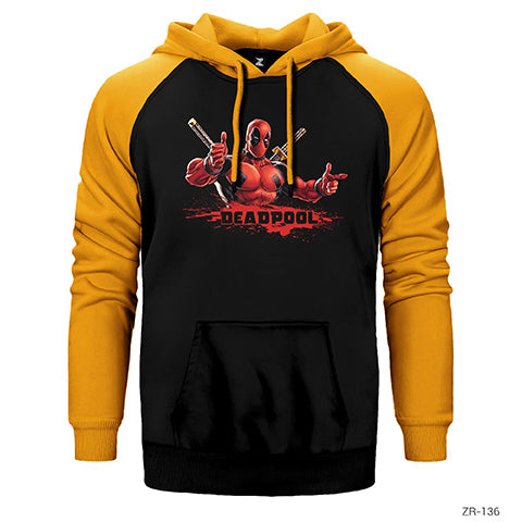 Deadpool Great Çift Renk Reglan Kol Sweatshirt / Hoodie