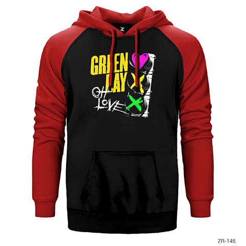 Green Day Oh Love Çift Renk Reglan Kol Sweatshirt / Hoodie