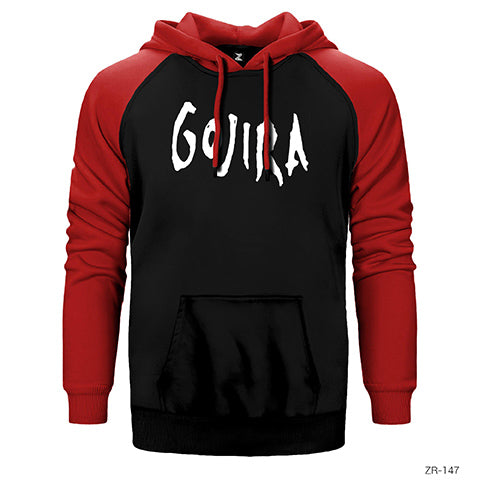 Gojira Logo Çift Renk Reglan Kol Sweatshirt / Hoodie