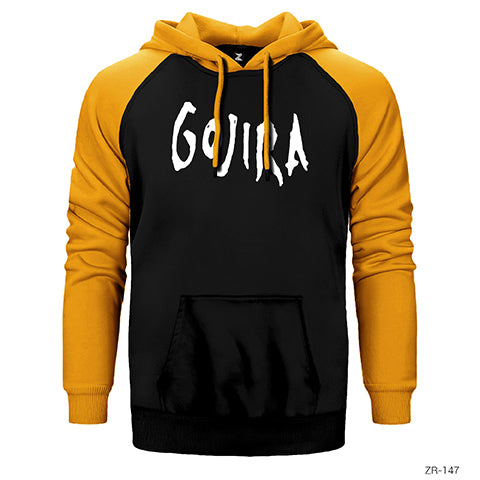 Gojira Logo Çift Renk Reglan Kol Sweatshirt / Hoodie