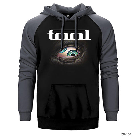 Tool Eye Çift Renk Reglan Kol Sweatshirt / Hoodie