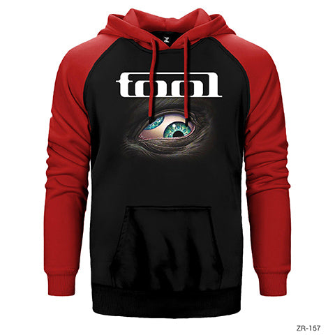 Tool Eye Çift Renk Reglan Kol Sweatshirt / Hoodie