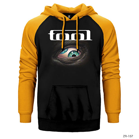 Tool Eye Çift Renk Reglan Kol Sweatshirt / Hoodie