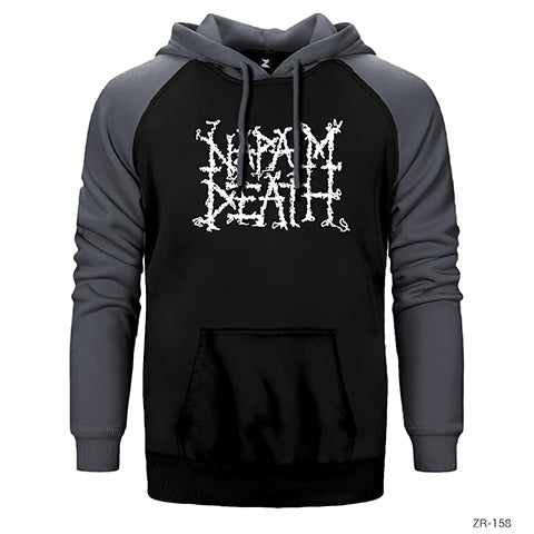 Napalm Death Çift Renk Reglan Kol Sweatshirt / Hoodie