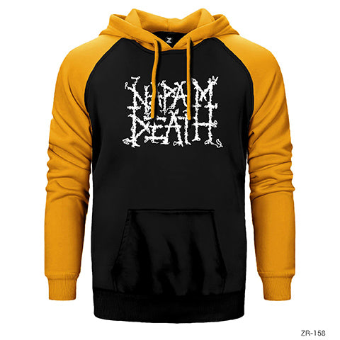 Napalm Death Çift Renk Reglan Kol Sweatshirt / Hoodie