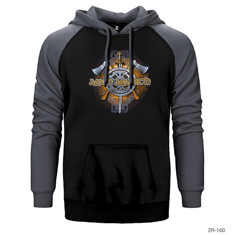 Amon Amarth Sword Axes Çift Renk Reglan Kol Sweatshirt / Hoodie