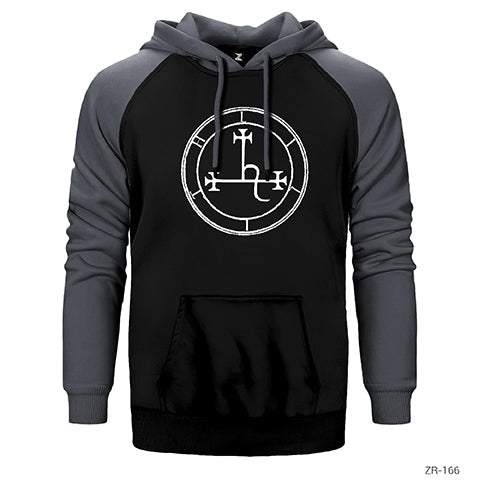 Sigil Of Lilith Çift Renk Reglan Kol Sweatshirt / Hoodie