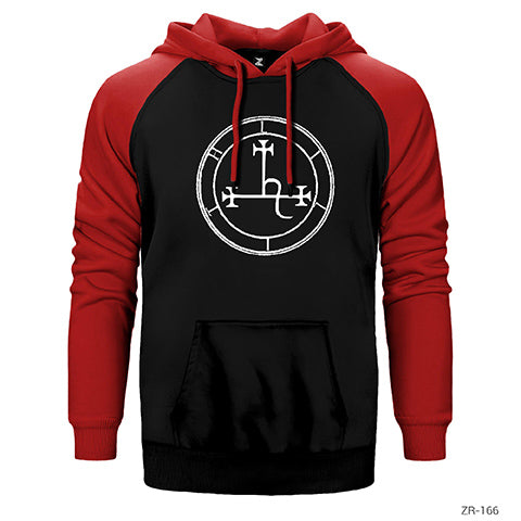 Sigil Of Lilith Çift Renk Reglan Kol Sweatshirt / Hoodie