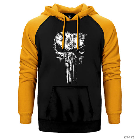 Punisher Space Çift Renk Reglan Kol Sweatshirt / Hoodie