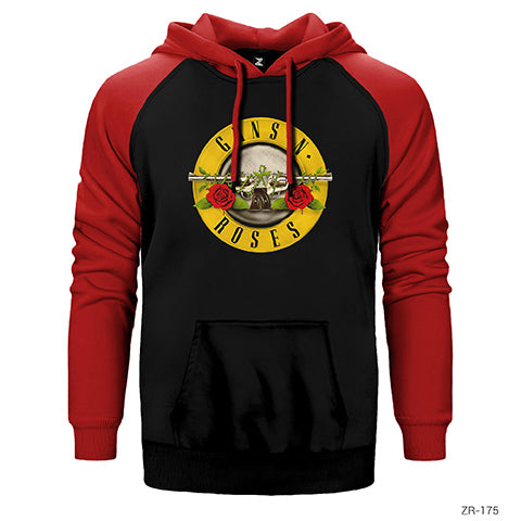 Guns n Roses Çift Renk Reglan Kol Sweatshirt / Hoodie
