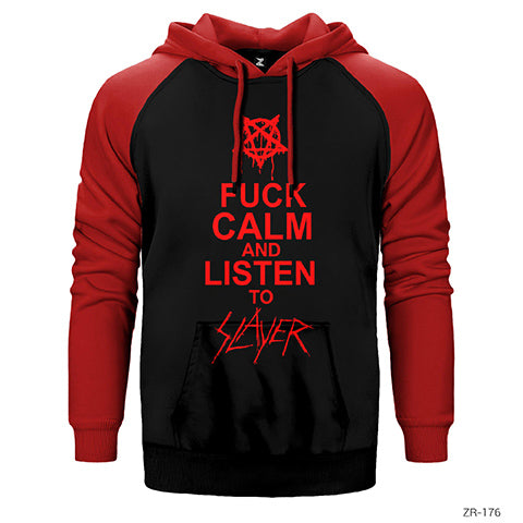 Keep Calm Slayer Çift Renk Reglan Kol Sweatshirt / Hoodie
