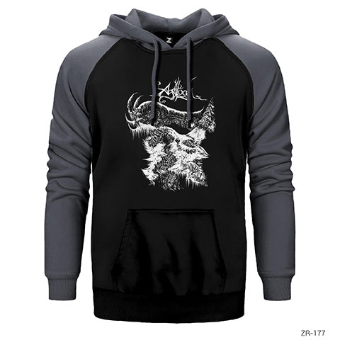 Agalloch Reglan Kol Renkli Kapşonlu