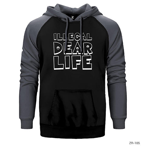 Illeagal Dear Life Çift Renk Reglan Kol Sweatshirt / Hoodie