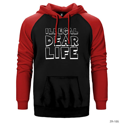 Illeagal Dear Life Çift Renk Reglan Kol Sweatshirt / Hoodie