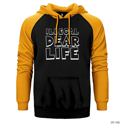 Illeagal Dear Life Çift Renk Reglan Kol Sweatshirt / Hoodie