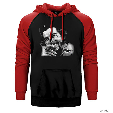 Che Guevara Çift Renk Reglan Kol Sweatshirt / Hoodie