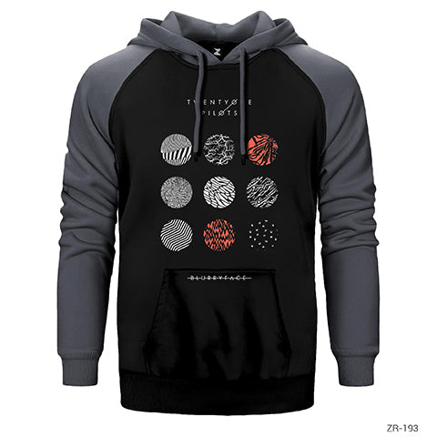 Twent One Pilots Çift Renk Reglan Kol Sweatshirt / Hoodie
