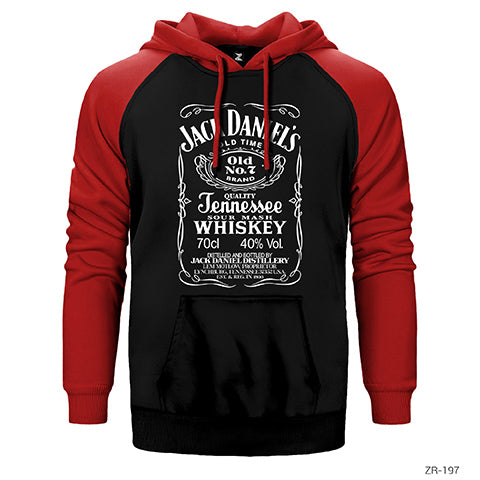 Jack Daniels Çift Renk Reglan Kol Sweatshirt / Hoodie