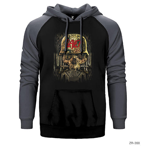 Slayer Çift Renk Reglan Kol Sweatshirt / Hoodie