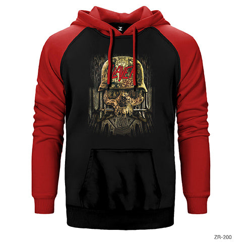 Slayer Çift Renk Reglan Kol Sweatshirt / Hoodie