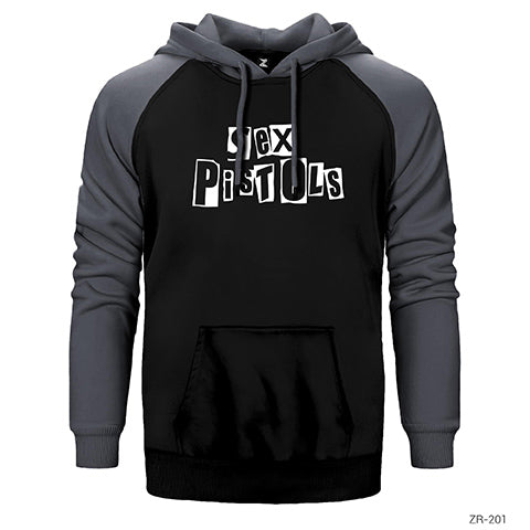 Sex Pistols Çift Renk Reglan Kol Sweatshirt / Hoodie